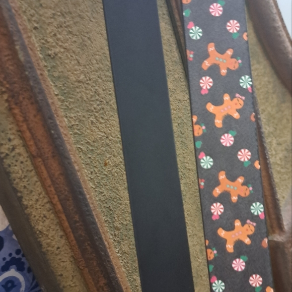 NWT • Betsey Johnson • 2pc Gingerbread Xmas Belts Vegan Faux Leather Holiday main image 4